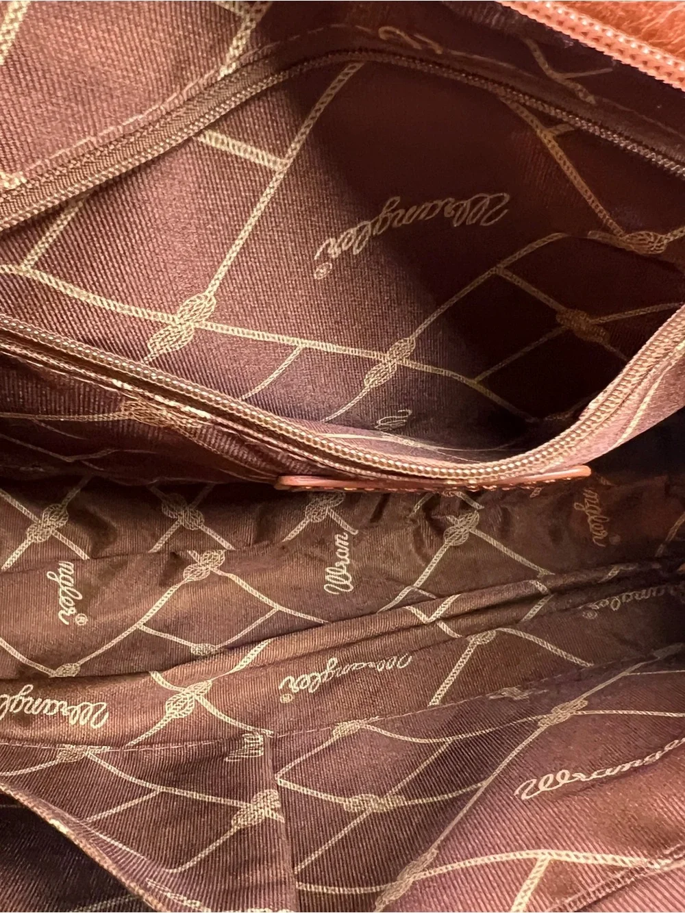Wrangler Montana West Hobo Two Tone Brown Top Handle Zip Closure Handbag